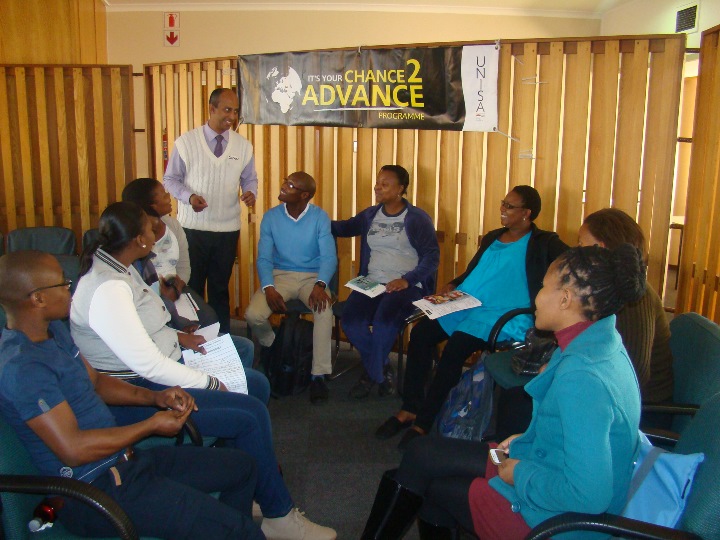 Facilitator Mr Stanley Hendricks engaging with participants
