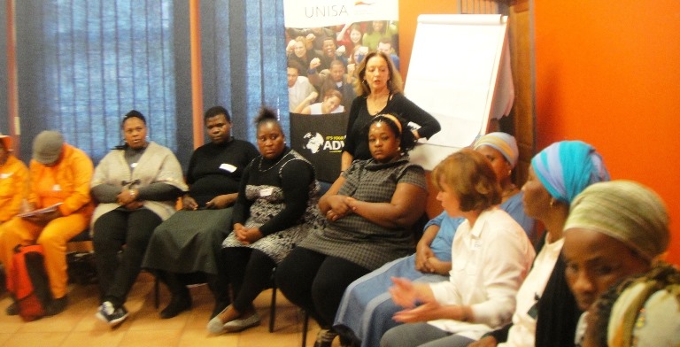 Participants sharing stories in the Victim Empowerment workshop