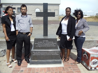 C2A team at the Amy Biehl memorial site in Gugulethu