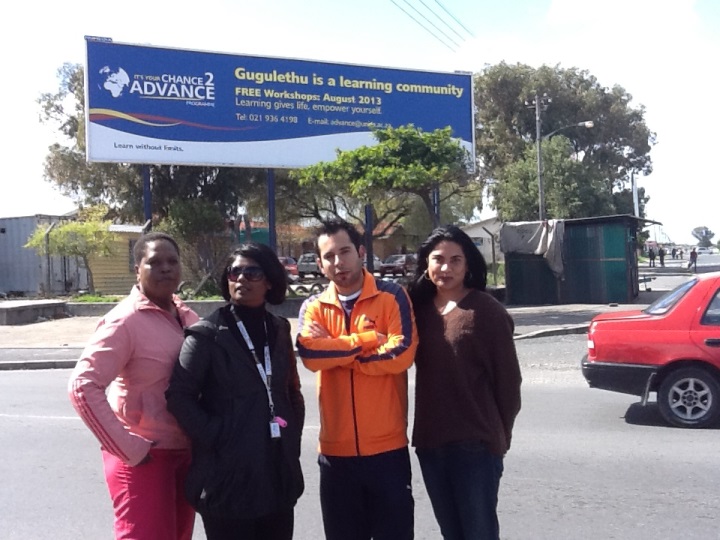 The Chance 2 Advance team in Gugulethu (from left: Rose Mashaba, Genevieve James, Chevaan Peters and Amisha Benode)