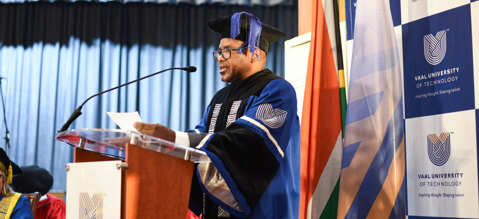 Professor France Machaba Addresses VUT Autumn Graduation Ceremony.