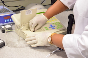 A spectrometer is a device for measuring wavelengths of light over a wide range of the electromagnetic spectrum, which is widely used for analysis of sample materials