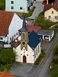* Nomination Chapel of Our Lady of Lourdes in Oberoberndorf, aerial view --Ermell 06:05, 28 May 2025 (UTC) * Promotion  Support Good quality. --Lvova 09:03, 30 May 2025 (UTC)