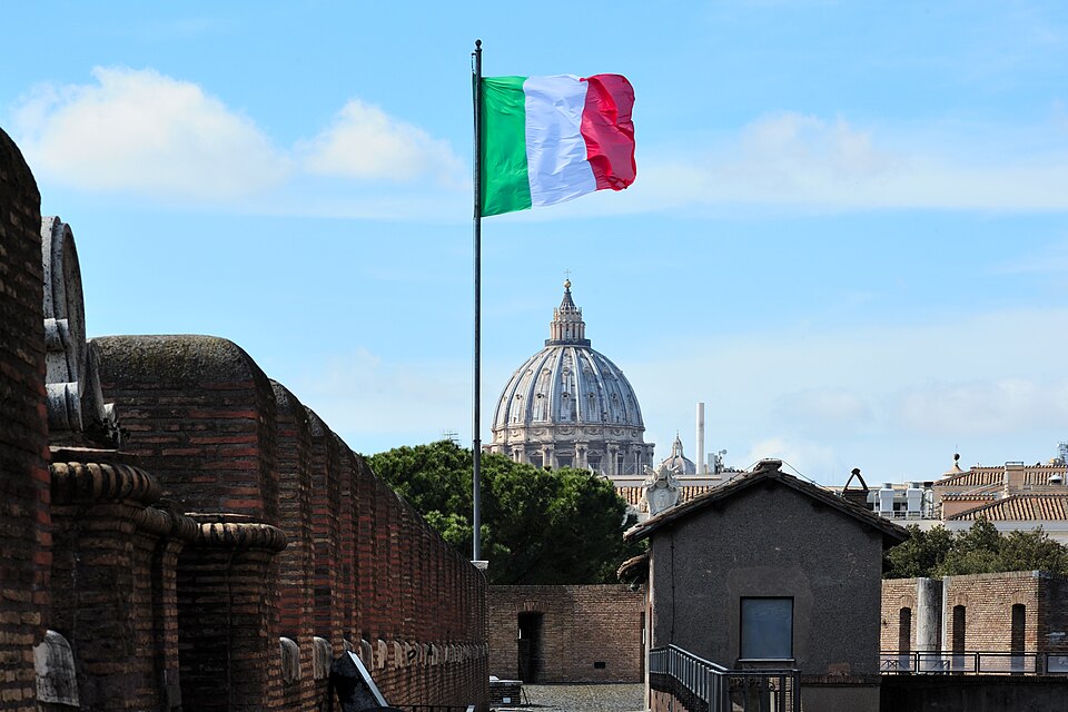 View from Castel Sant'Angelo to St. Peter's Basilica