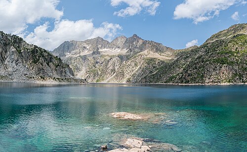 Lac de Cap-de-Long in commune of Aragnouet, Hautes-Pyrénées, France
