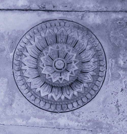 Flower carved out of stone 2