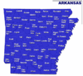Map of Arkansas: Addition of shading, colors, labels to a free black and white outline map (case report)