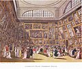 The Exhibition Room at Somerset House by Thomas Rowlandson and Augustus Pugin, 1800