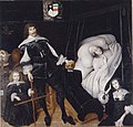 Sir Thomas Aston, 1st Baronet (1600-1646) at the deathbed of his wife by John Souch