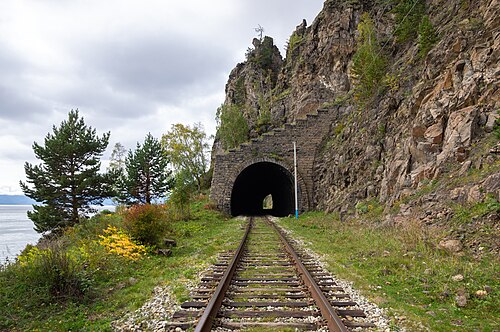 Baikal Railway, Tunnel 27, Lake Baikal