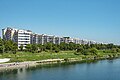 * Nomination: View from the Reichsbrücke to the residential building at the Rudolf-Nurejew-Promenade, Vienna --FlocciNivis 17:41, 27 May 2025 (UTC) * Review  Comment There are a few dust spots on the sky, please fix. Otherwise good quality --Jakubhal 18:14, 27 May 2025 (UTC)