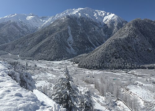 Baspa Valley under snow, Kinnaur, Himachal Pradesh, India