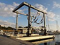 * Nomination: Travel lift in the Capitana port. --Giomei27 21:30, 05 May 2025 (UTC) * Review Sharpness and noise not perfect but acceptable. It needs perspective correction though. --Plozessor 02:47, 6 May 2025 (UTC)