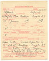 Aphonse "Al" Capone's WW1 draft card.