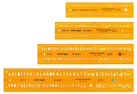 Standardgraph 2522 2.5–7mm lettering guides