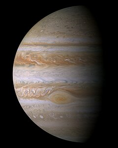 Jupiter as seen by the space probe Cassini