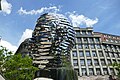 * Nomination Head of Franz Kafka - kinetic sculpture in Prague by David Černý in May 2025 --Kritzolina 15:28, 24 May 2025 (UTC) * Decline  Oppose Buildings seem falling back. PC should be corrected, but I don't think it is possible in this case. I know it was intentional but it is too distorted. --Sebring12Hrs 11:33, 31 May 2025 (UTC)