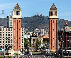   The Venetian Towers in Plaça d'Espanya