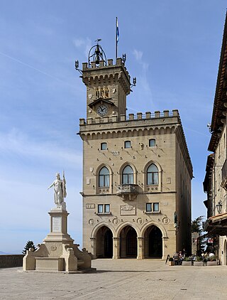 Piazza della Libertà, San Marino's major official plaza.