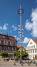 * Nomination 2025 maypole in Ebern --Plozessor 03:19, 31 May 2025 (UTC) * Promotion  Support Good quality. --Екатерина Борисова 03:40, 31 May 2025 (UTC)