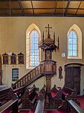 * Nomination Pulpit of the Catholic Church of St. Ägidius Mönchherrnsdorf --Ermell 05:39, 11 May 2025 (UTC) * Promotion  Support Good quality. --Jakubhal 05:59, 11 May 2025 (UTC)