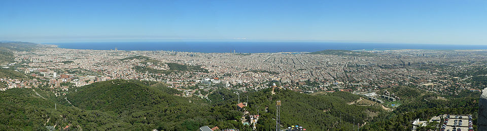 Annotated view from Tibidabo