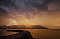 * Nomination Thunderstorm at Lake Maggiore (view from Luino). A very special day and light. By User:Ale72forWiki --Ziv 14:52, 31 May 2025 (UTC) * Decline  Oppose CAs, perspective issues, noise... --Sebring12Hrs 16:02, 31 May 2025 (UTC)