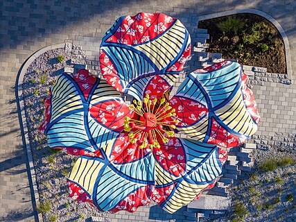 Hibiscus Rising sculpture