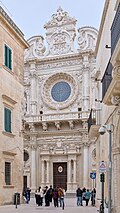 * Nomination Lecce (Apulia, Italy) - Basilica of the Holy Cross - The façade viewed from Gabriele Riccardi square --Benjism89 08:12, 10 May 2025 (UTC) * Promotion  Support Good quality. --FlocciNivis 09:05, 10 May 2025 (UTC)