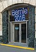 Poughkeepsie Savings Bank entrance with Bernie Sanders sign.jpg