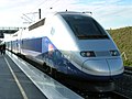 Rame de TGV Duplex Dasye numéro 746 stationnée en gare de Belfort - Montbéliard TGV