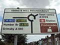 Isaac's Hill roundabout sign, Cleethorpes - DSC07322.JPG