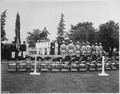 "Address of welcome to (Army Air Corps) cadets in front of Booker T. Washington Monument on the grounds of Tuskegee Inst - NARA - 531132.tif