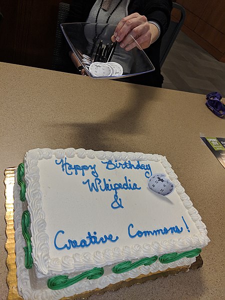 File:2019 Wikipedia Day & Creative Commons Cake.jpg