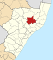 Map of KwaZulu-Natal with Ulundi highlighted (2016).svg