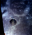 Apollo 16 Command and Service Module Over the Moon (9457443889).jpg