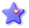 Blue star of love 092.svg
