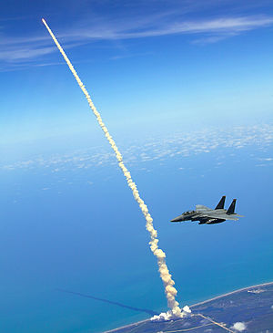 Plume from Space Shuttle Atlantis