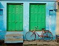 Doors with Aum sign, Varanasi.jpg