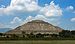 Pyramid of the Sun, Teotihuacan, from path to parking lot.jpg
