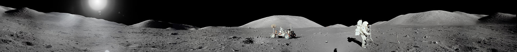 Panorama of the moon taken during mission Apollo 17 (Station 1 East)