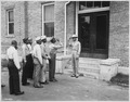 "(Army Air Corps) cadets reporting to Captain B(enjamin) O. Davis, Jr. commandant of cadets.", 09-1941 - NARA - 531133.tif