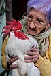 A 95 year old woman with her pet rooster, Havana, Cuba.jpg