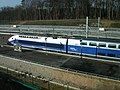 Rame de TGV Euroduplex (2N2) numéro 4703 stationnée en gare de Besançon Franche-Comté TGV