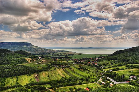 Landscape at Lake Balaton, Hungary.