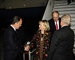 Secretary Clinton and Special Envoy Mitchell Are Welcomed to Israel By Israeli Ambassador Eldan and U.S. Ambassador Cunningham (4990625367).jpg