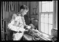 "A close-up of one of the men in the shop of the Woodcrafters and Carvers, Gatlinburg, Tennessee." - NARA - 532772.tif