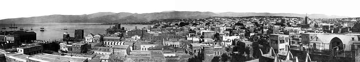 Historical panorama of Beirut ca. 1867
