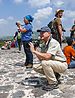 Tourists taking pictures from Pyramid of the Moon, Teotihuacan.jpg