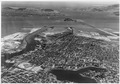 "Airplane view of the San francisco Bay Area looking west, taken over Lake Merritt" - NARA - 296828.tif